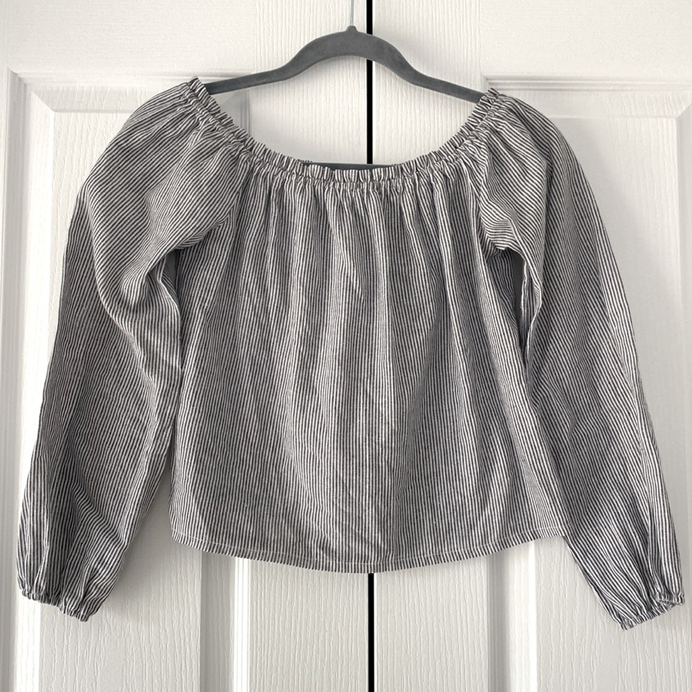 Brandy Melville Striped Off the Shoulder Top